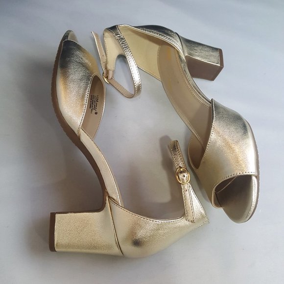 A2 BY AEROSOLES OOHLALA GOLD LEATHER WOMEN'S SHOES - Picture 5 of 5